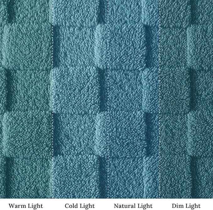 Exclusivo Mezcla 3D Checkered Fleece Twin Blanket for Bed, Slate Blue | Super Soft and Cozy Fluffy Bed Blanket, Cute Fuzzy Blanket for Teens Back to School, Dorm Essentials, All Season, 60"x80"