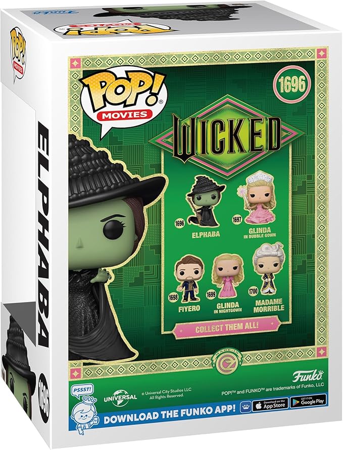Funko POP Movies: Wicked - Elphaba - Glitter - Collectable Vinyl Figure - Gift Idea - Official Merchandise - for Kids & Adults - Movies Fans - Model Figure for Collectors