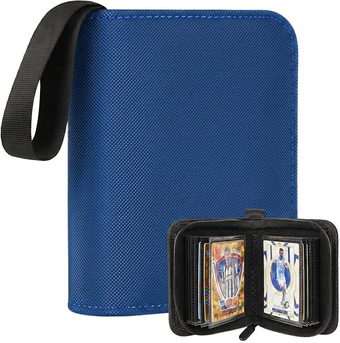 1 Pocket Card Binder–Collectible Trading Card Album,Single Card Holder with 20 Pages,Holds 40 Cards, Side-Loading Mini Binder for TCG,MTG,Sports,Baseball,Football, Small Sports Card Book,Royal Blue
