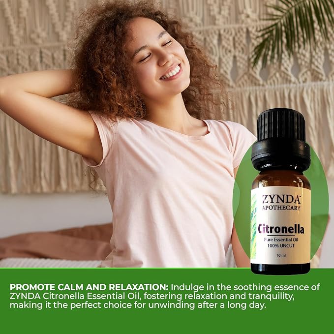 Citronella Essential Oil Pure and Natural, 100% Uncut Pure Essential Oil - 10ml