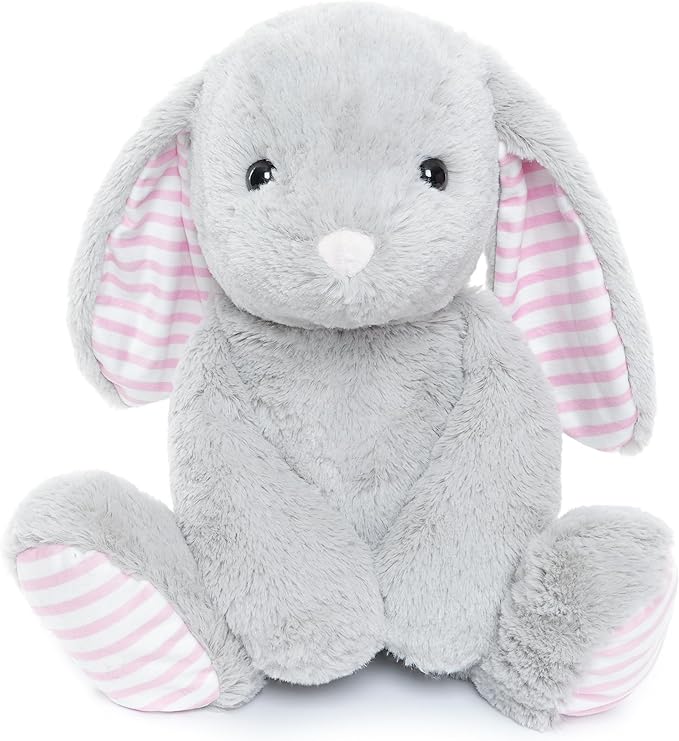 Gray Bunny Rabbit Stuffed Animals Plush Toys for Kids Girls Boys Baby Birthday Bedtime Gift, 17.7 inches