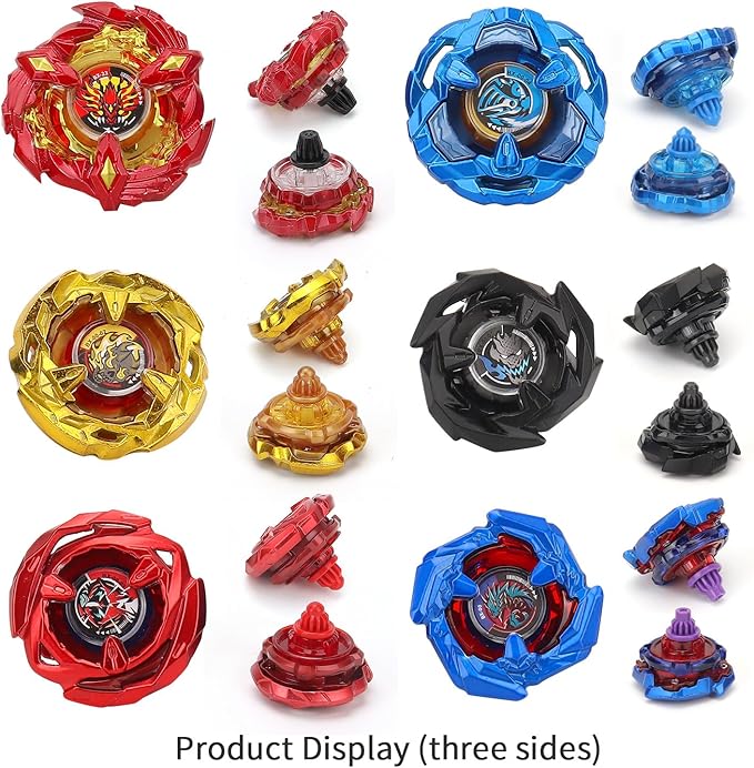 X Battling Top Gyro Toy Set, 12 Spinning Tops, 3 Launchers with Storage Box, Turbo Set Metal Fusion Game,Birthday Gift for Kids Children Boys Ages 6+