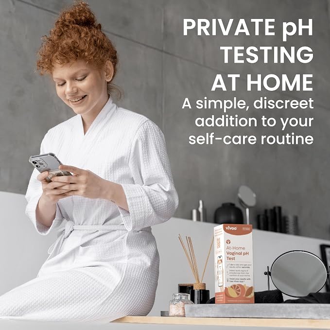 Vivoo Vaginal pH Test Strips for Women — 10 Count At-Home BV & Yeast Infection Test Kit | 30-Second Results | Easy Color Chart | pH Tracking with Free App | Bacterial Vaginosis Screening