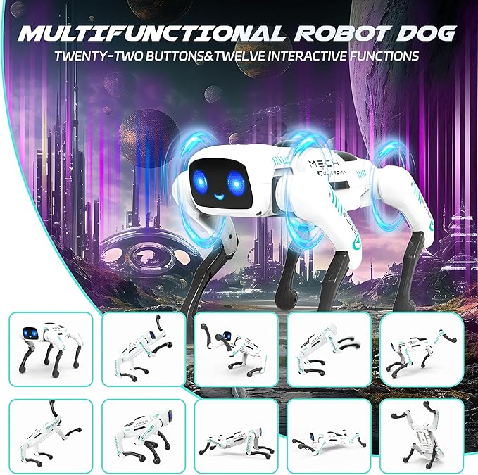 SANCO Smart Robot Dog - Remote Control Robots Pets with APP Programming, Smart and Realistic Robotic Puppy, Interactive Actions and Perform Trick, Ideal Gifts for Kids Boys Adults