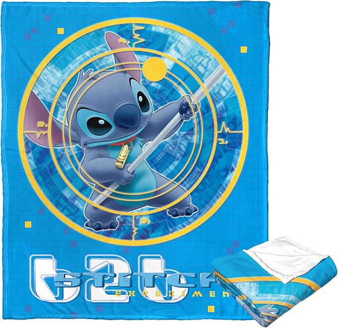 Northwest Lilo and Stitch Silk Touch Throw Blanket, 50" x 60", Stitch Experiment