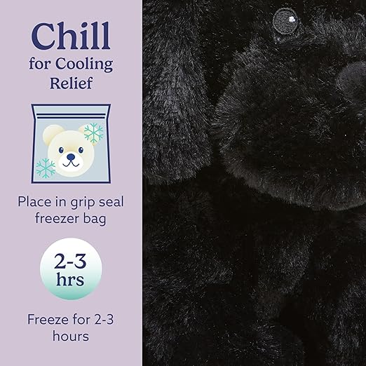 Warmies Black Labrador Microwavable, Hot or Cold for Cool Relaxation and Warm Relief, Lavender Scented Cozy Plush Animal