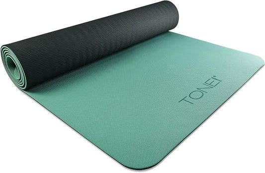 TONE Fitness Yoga Mat 1/4" Thick Non Slip Exercise & Pilates Mat for Home Workouts with Carrying Strap | Multiple Options