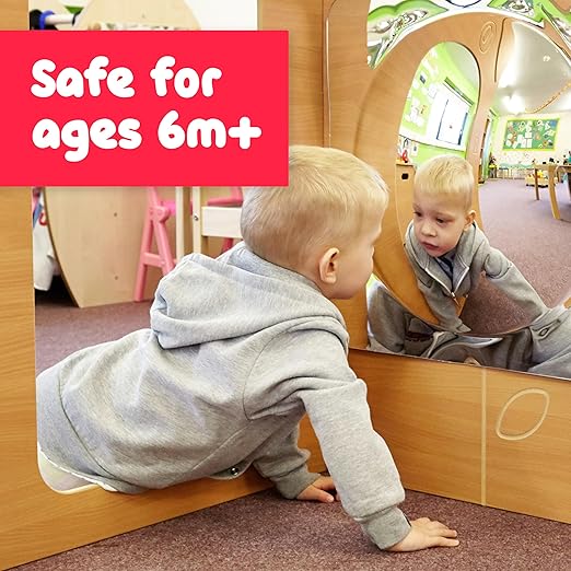 Spark & Wow Sensory Wall Toddler Mirror | Large | 1 Bubble | for Ages 6m+ | Easy-to-Clean Acrylic | Stimulate Cognitive Development