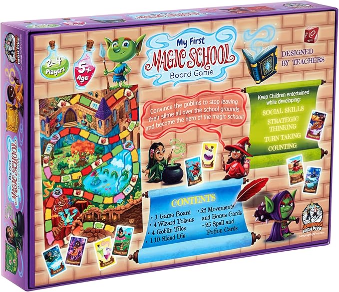 My First Magic School Board Game - A Magical Wizard Adventure Game for Kids Ages 5 and Up, Learn New Skills While Casting Spells and Racing Across The Enchanted Grounds