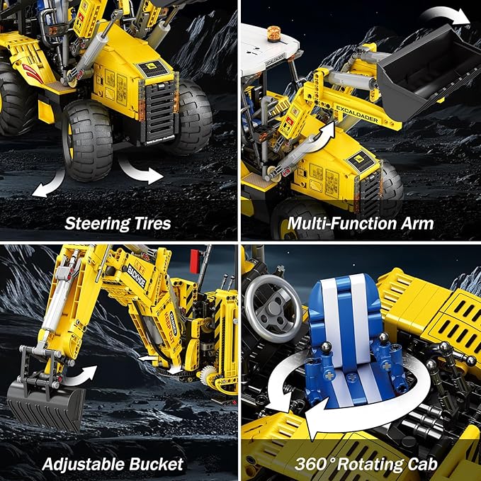 Loader Building Set Toy Excavator 22018 Excavator Toy 2231 Construction Toys, Building Toys for Kids Adults