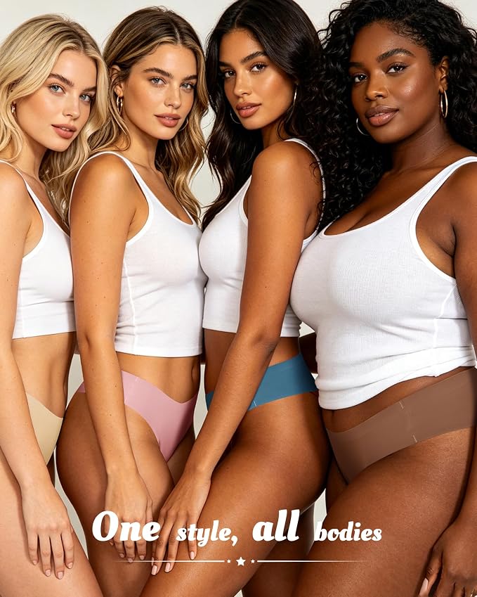 LEVAO Seamless Thongs for Women Invisible Toe Thong No Show Camel Proof Underwear Thong Panty Liners Workout G-Strings