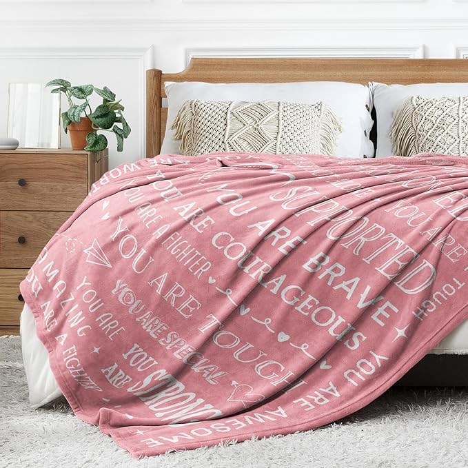 Get Well Soon Gifts for Women- Inspirational Gifts Blanket | Feel Better After Surgery Gifts for Sick Women, Thinking of You Gift for Her Friend Sister Coworker, 60'' x 50''