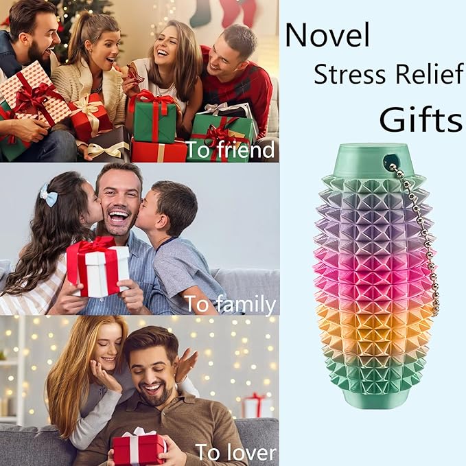 3 Packs Little Ouchies Pain Stim Fidget Toy, 3D Printed Fidget Toys Anxiety Relief Items,Handheld Fidget Toys,Adults & Teens Promotes Focus,Novelty Stress Relief for Christmas Birthday Gift (Macaroon)
