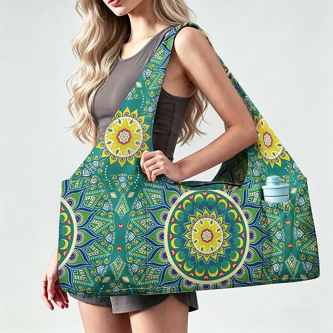 Yoga Mat Bag Large Yoga Bag and Carrier with Strap Zipper and Pockets Fits All Your Stuff Yoga Tote Pilates Bags for Women Fit Most Size Mats