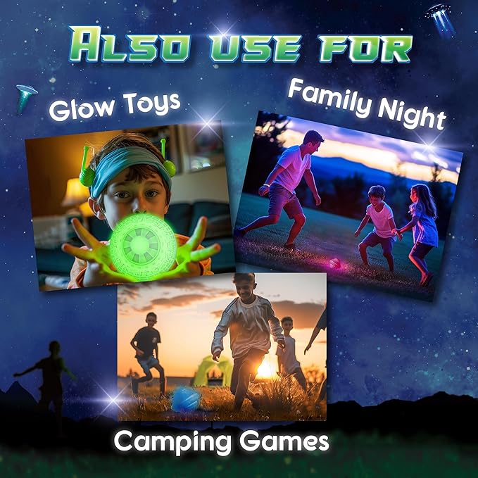 Starlux Games Cosmic Kick The Can: Outdoor Play with a Galactic Twist | Ages 5+, 4-12 Players| Glow in The Dark Toys for Kids 8-12 | Outside Games for Families | Light up Sports | Gifts for Boys