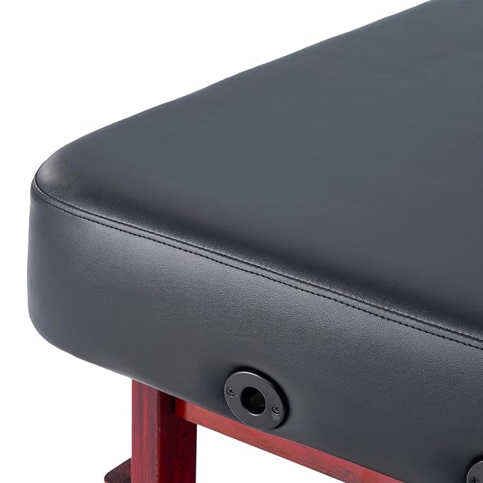 Master Massage 30”AirMaster-II with Airwave Full Body Stretching Portable Massage Table with Airbags 3D Lumbar Traction for Professional & Home Use Chiropractic Table (Black with Mahogany color frame)