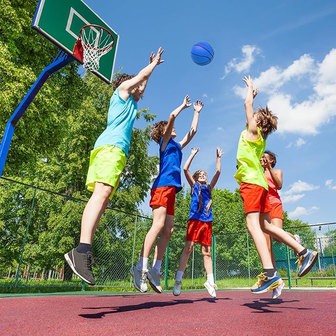 Oleitodh 15Pcs 6" Mini Basketball Balls Bulk Small Basketball Set, PVC Small Basketballs for Over The Door Hoop Games Party Favors Indoor Outdoor Play Adults Kids Pool Beach Colorful