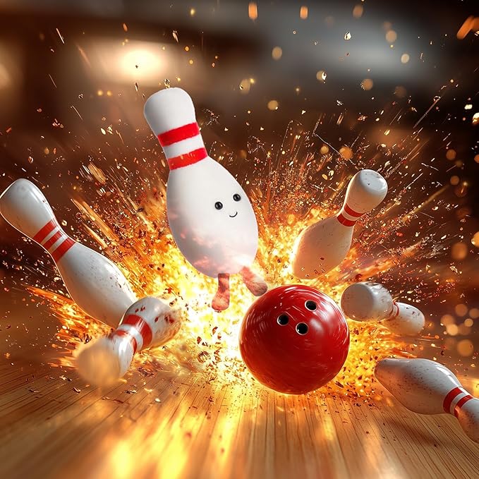 Apricot Lamb Happy Bowling Stuffed Animals for Kids, Soft Cute Plush Toys for Baby Girl and Boy, Fluffy Happy Bowling 9.5 Inches
