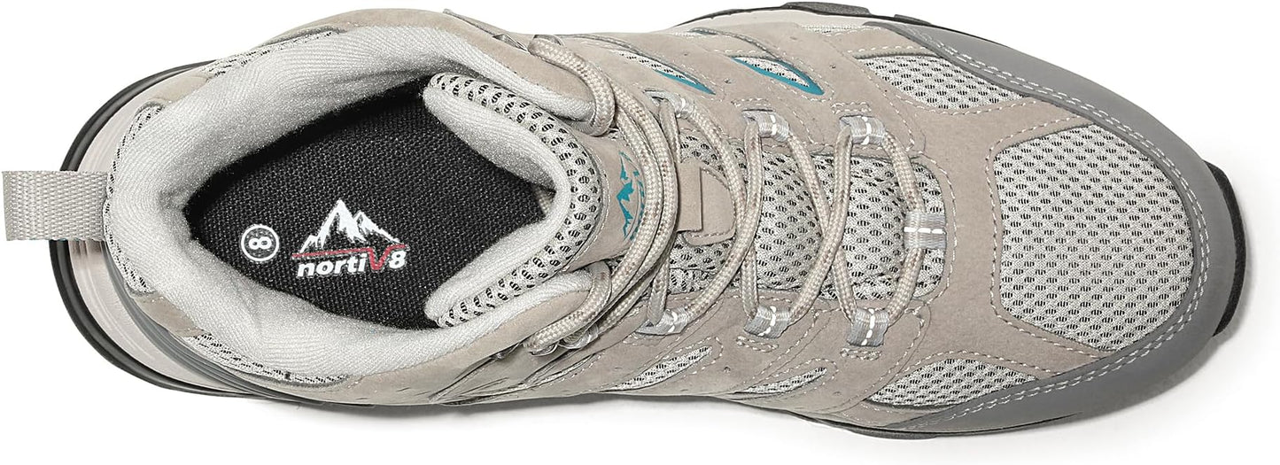 NORTIV 8 Women's Waterproof Hiking Boots Outdoor Ankle Trekking Mid Backpacking Mountaineering lightweight boots