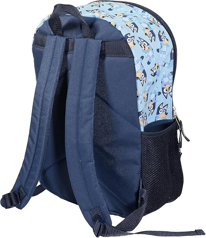 AI ACCESSORY INNOVATIONS Bluey 4 Piece Backpack Set for Pre School Girls & Boys, Kids 16" School Bag