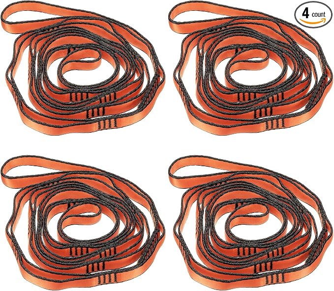PATIKIL Daisy Chain Straps, Strong Climbing Strap Adjustable Nylon Chain Sling with Loops for Aerial Yoga Hammock Swing