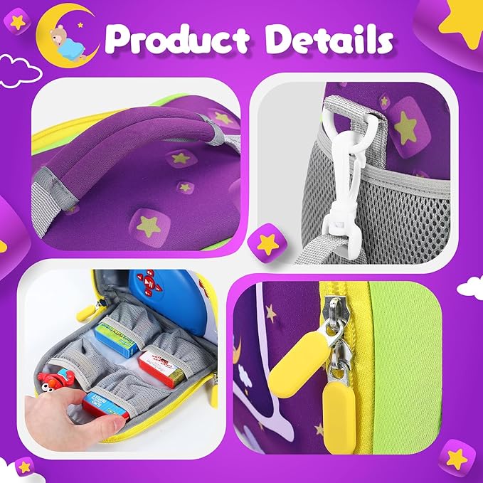 Carrying case Bag Compatible with Little Tikes Story Dream Machine Books Starter Set，Storage for Storybook, Audio Play, Character Travel bag (Purple)