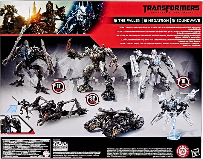 Transformers Studio Series Revenge of The Fallen, Converting Action Figure 3-Pack, Robot Toys, Ages 8+ (Amazon Exclusive)