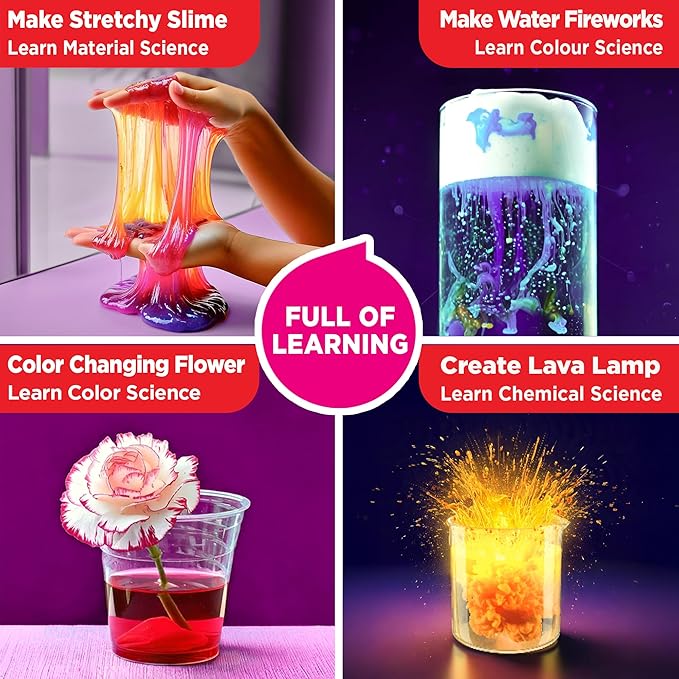 Doctor Jupiter Girls First Science Experiment Kit for Kids Ages 4-5-6-7-8| Birthday Gift Ideas for 4+ Year Old Girls| STEM Learning & Educational Toys