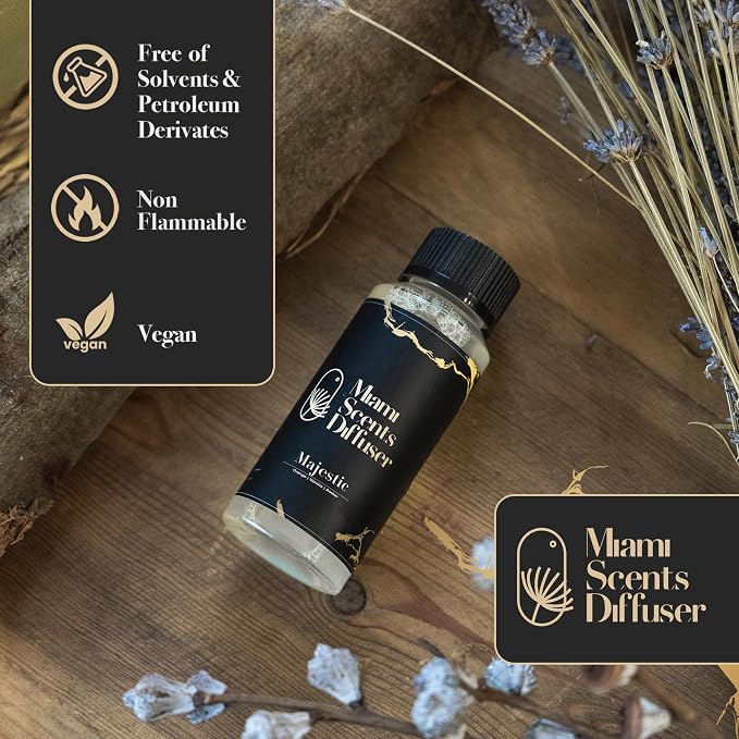 Majestic Garden Essential Oil Refill Luxury Hotel Inspired - Long Lasting Aroma for Home & Commercial Diffuser - 120ml Fresh Blend of Orange Vanilla Amber, Scent for Office Spa Wellness Aromatherapy.