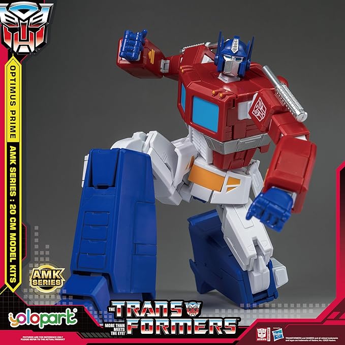YOLOPARK Optimus Prime Transformer Toys,AMK Series 7.87 Inch Highly Articulated Transformers G1 Action Figures with Weaponry for Adults Boys Girls,No Converting