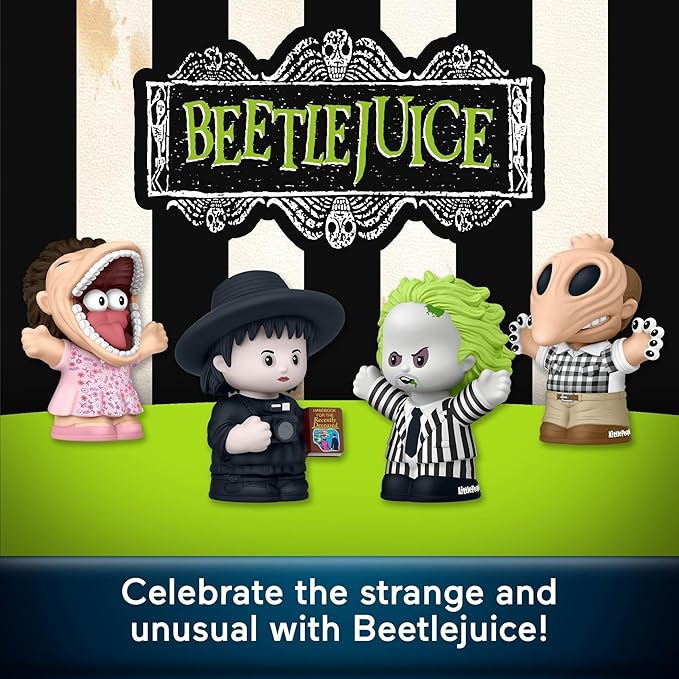 Little People Collector Beetlejuice Special Edition Set for Movie Fans, 4 Character Figures in a Display Package