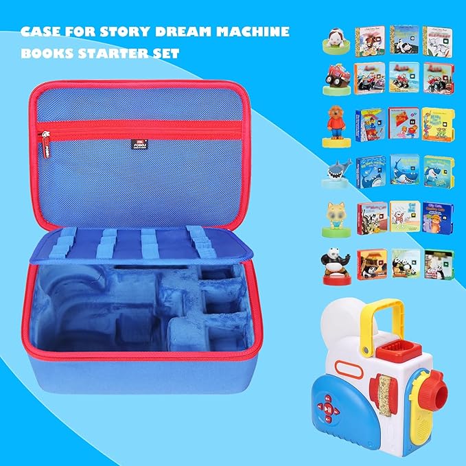 FBLFOBELI Hard Case Compatible with Little Tikes Story Dream Machine Books Starter Set, Toys Storage Case with Handle for Storytime Audio Play for Little Tikes Character Collection