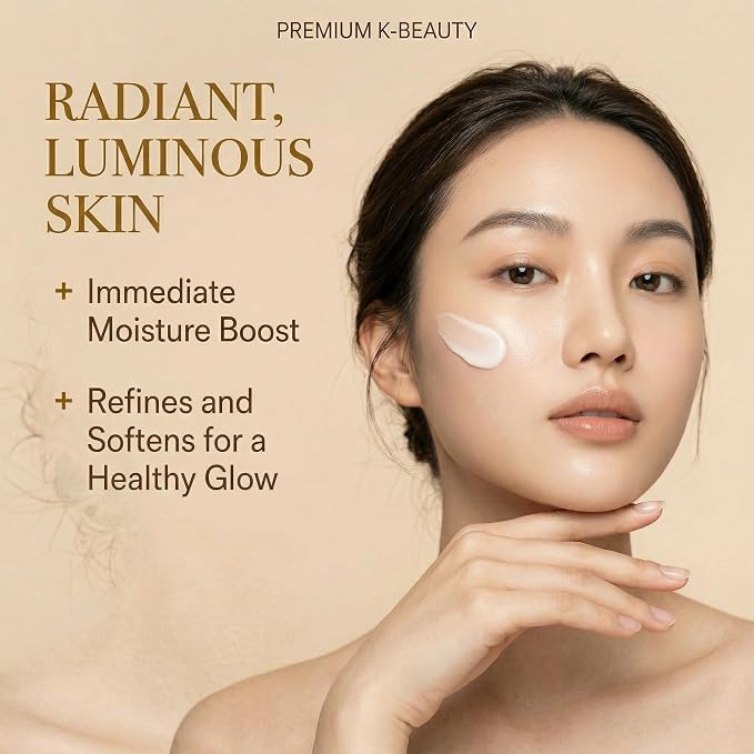 LICORNE Vegan Rice Facial Cream with AHA & PHA – Lightweight Korean Moisturizer, Rice Bran Extract, Niacinamide & Glycolic Acid, Smooth Dewy Glass Skin, Daily Face Cream Sensitive Skin, 1.69 fl oz