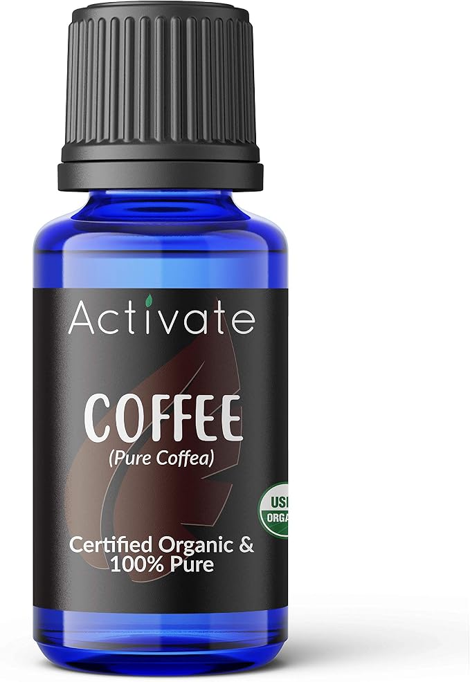 Activate Coffee Bean Organic Essential Oil 100% Pure, USDA Certified Organic, Premium Grade, Undiluted, Natural, Aromatherapy & Diffuser Use 10ml