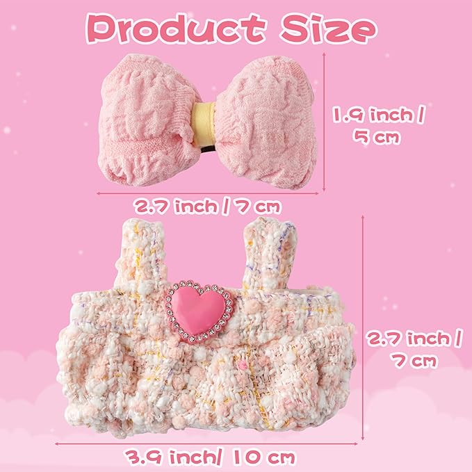 Clothes Fit for 17CM Doll, Fashion Doll Clothes Outfit Set Cute Theme Designer Toys Dress Accessories for Collector Fans Display (Pink Set)