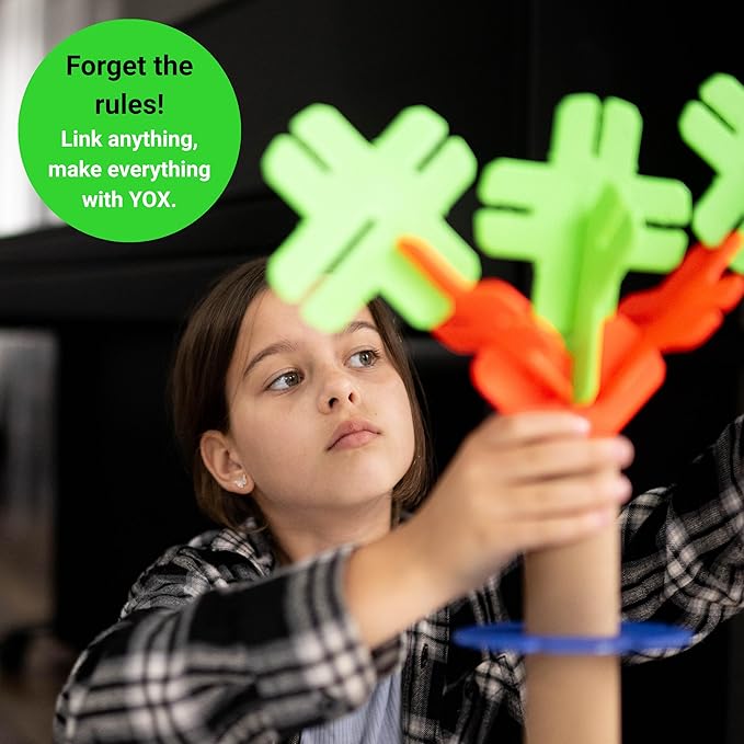 YOX Creative Building Toys Classroom Kit - 152-Piece Made in The USA Educational STEM Toys for Kids Ages 4-10+ Boys and Girls Ages 4 5 6 7 8 9 10 Creative Construction Classroom Essentials
