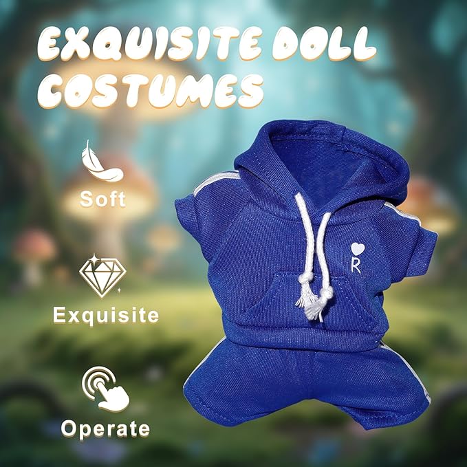 17cm Doll Clothes 2-Piece Set – Sport Hoodie & Pants Outfit for 1:6 Scale Dolls | Premium Cute Fashion Hoodie Set for Girls' Dolls (No Doll Included)