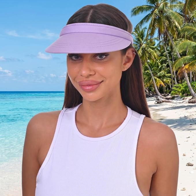 3 Pack Sports Sun Visor Hat Women Men Adjustable Clip On Visors Outdoor Golf Beach Cap
