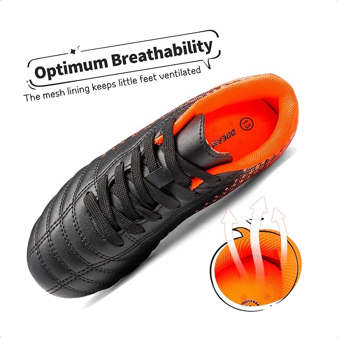 DREAM PAIRS Boys Girls Outdoor Sport Football Shoes Soccer Cleats for Little/Big Kid