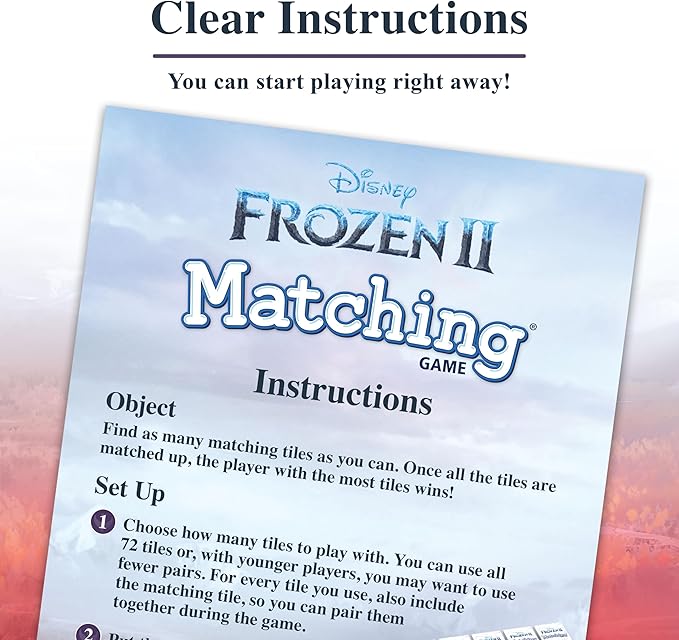 Wonder Forge Frozen 2 Memory Matching Game for Kids Ages 3-5 - Toddler Learning & Educational Toys Featuring Anna, Elsa, and Olaf - Fun Disney Toys