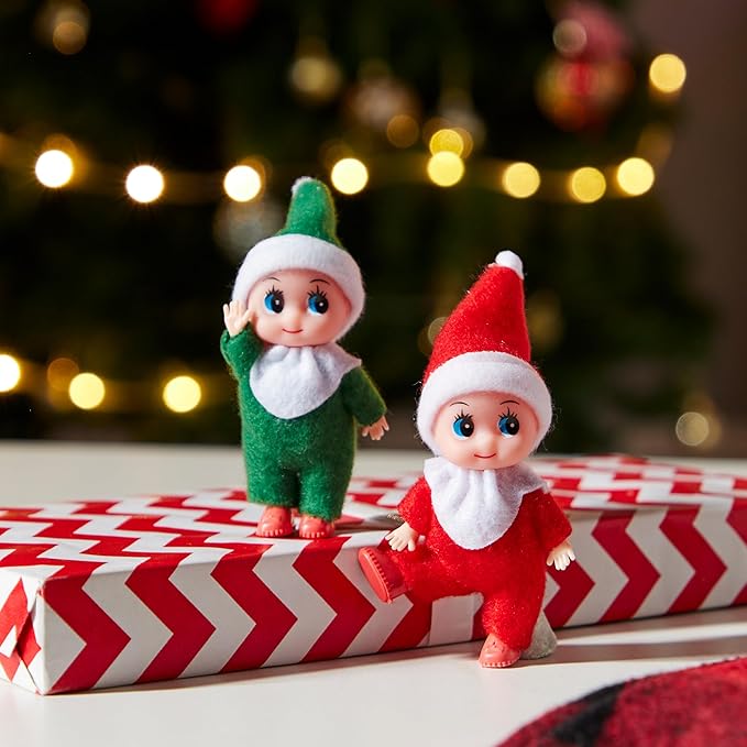 JOYIN 2 Pcs Christmas Elf Plush Doll Tiny Soft Plush Toy Doll for Kids Accessories Party Favors Xmas Party Supplies Christmas Decor, Xmas Gift