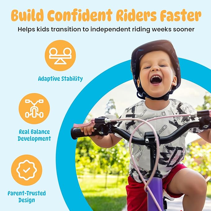 2.0 - Training wheels for 14 16 18" kids bikes. Training wheels that teach balance.