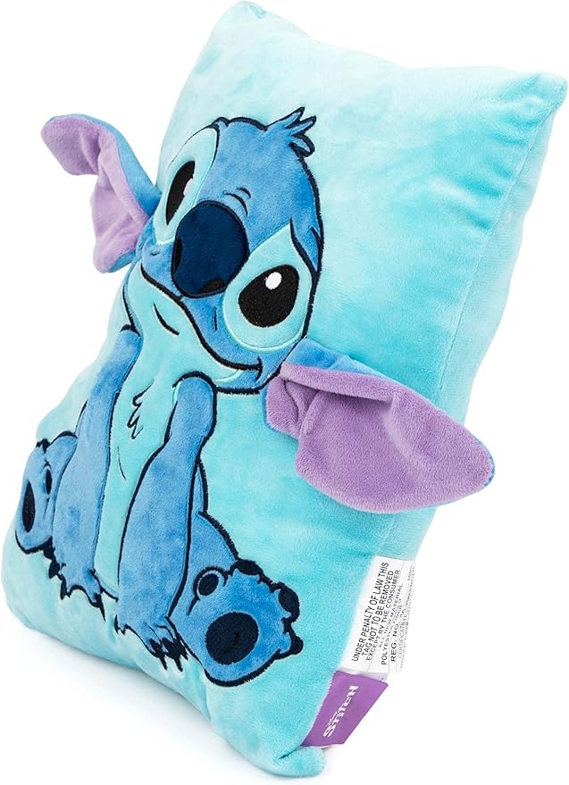 Jay Franco Disney Lilo & Stitch 3D Snuggle Pillow - Super Soft – Measures 15 Inches (Official Disney Product)