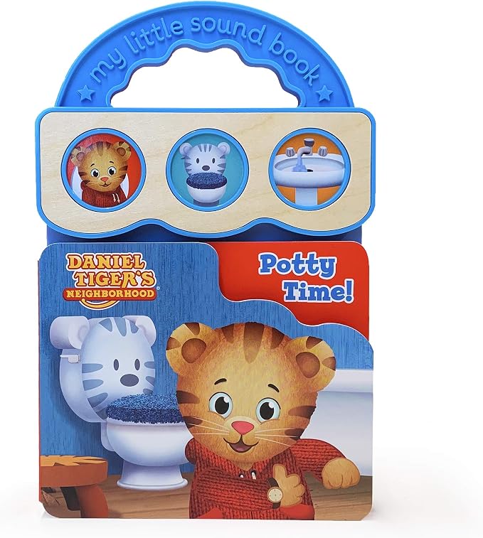Little2Big 81SLOW 000 Toilet Seat with Built-In Potty Training Seat, Slow-Close & Daniel Tiger's Potty Time! Children's Toilet Training Sound Book for Daniel Tiger Fans