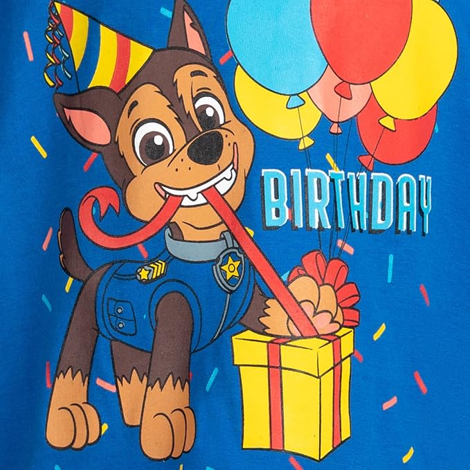 Paw Patrol Birthday T-Shirt Toddler to Little Kid Sizes (2T - 7-8)