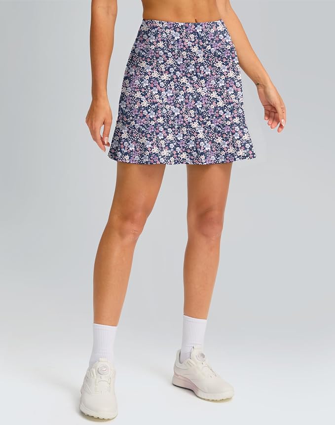 16" Golf Skorts for Women with 5 Pockets | Athletic, Tennis Skirt, High Waisted, Pickleball, Travel, Casual, Lightweight, Ruffle Summer Skirt, with Shorts