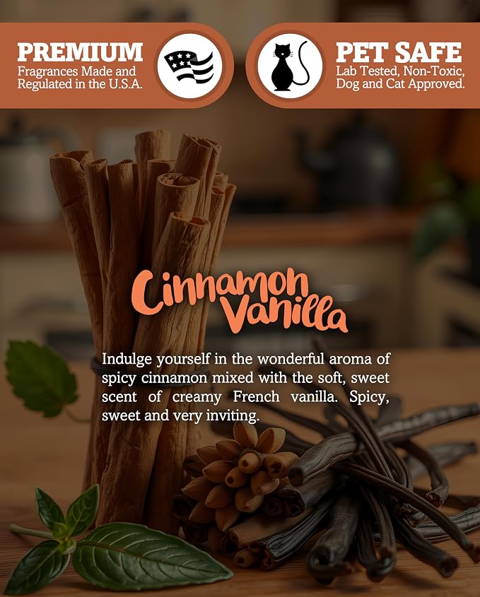 Shortie's Candle Company Cinnamon Vanilla Premium Wax Melts 4 Pack - 12 Oz., Strong & Long Lasting, Non-Toxic - Made with Essential & Natural Oils - Formula 117