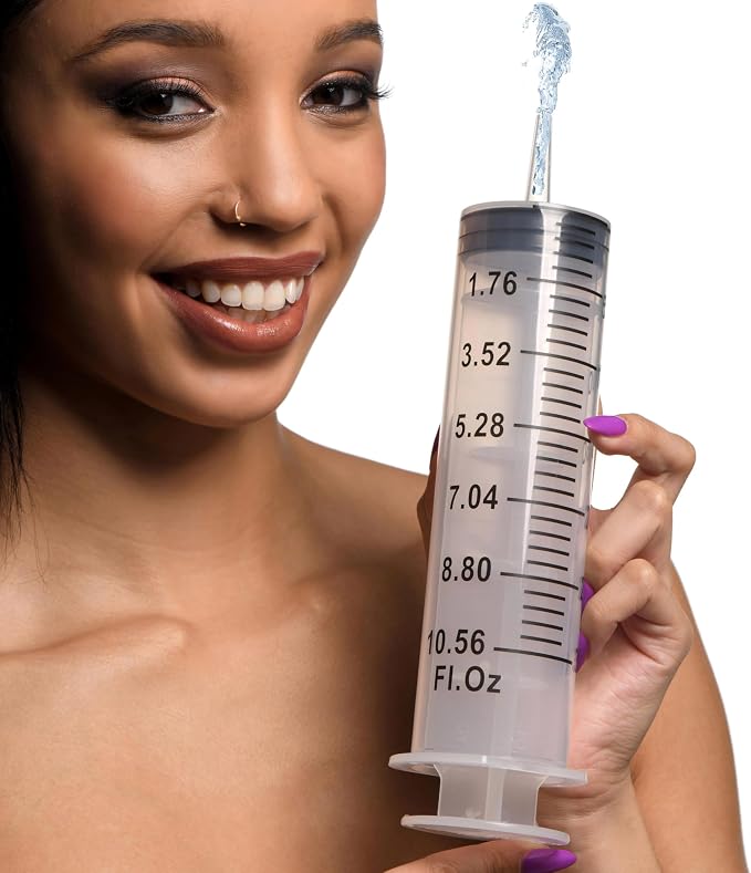 Cleanstream 300 Ml Enema Syringe With Tube For Anal Cleansing. Tapered Tip For Easy Insertion - 300 Ml, Clear