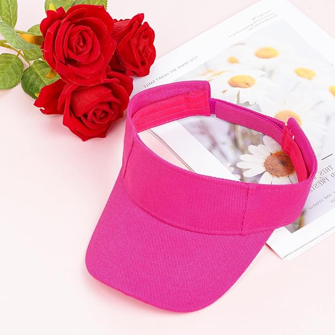 Topbuti Sports Sun Visor Hats for Women Men Adjustable Cotton Beach Baseball Tennis Golf Hat Caps UV Protection Visors