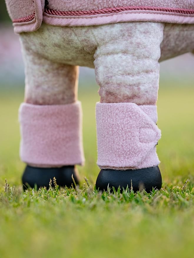 LeMieux Toy Pony Bandages for Toy Pony - Fleece - Simple Fastening - Suitable for Ages 3 Years + - Blossom